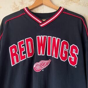Vintage 90s Detroit Red Wings Lee Sport V-Neck | Heavyweight | Size 2XL